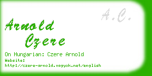 arnold czere business card